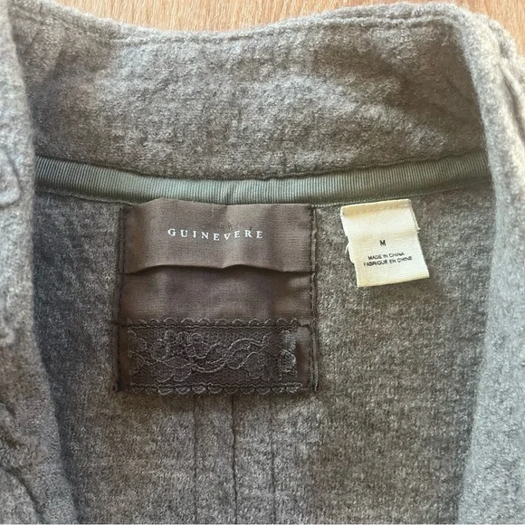 Vintage Anthropologie Wool Leaf-Trim Knit Cardigan - Picture 3 of 11